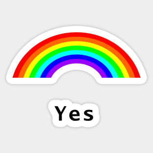 Yes Positivity Rainbow Sticker